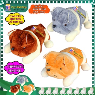 THÚ NHỒI BÔNG CON CHÓ PUG MẶT XỆ SIÊU DỄ THƯƠNG ÔM NGỦ - GẤU BÔNG HÌNH CON CHÓ MẶT XỆ PUG SIÊU CƯNG
