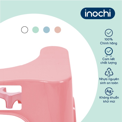 Ghế kê chân toilet Inochi - Notoro màu Xanh/Hồng