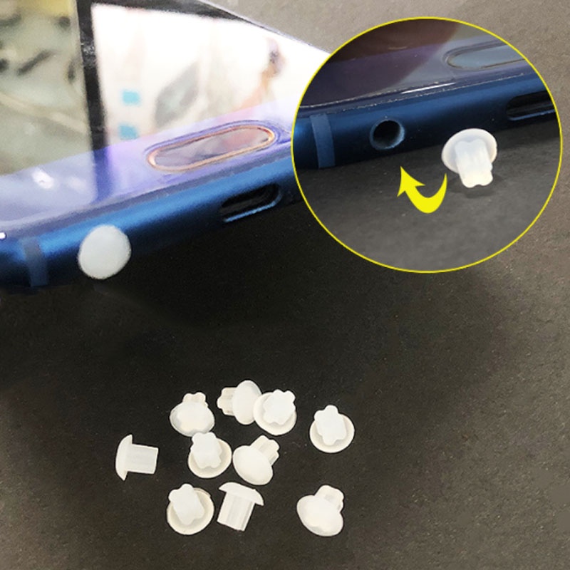 10-30 Chiếc Silicon Lỗ Cao Su Cắm 3.5 Mm 6.35 Mm Chống Bụi Nắp Tai Nghe Jack Chống Bụi Cắm PC DVD Micro Ổ Cắm Bụi