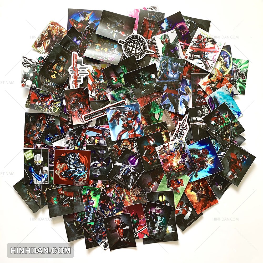 KAMEN RIDER sticker chống nước dán nón bảo hiểm, dán laptop, dán đàn ...