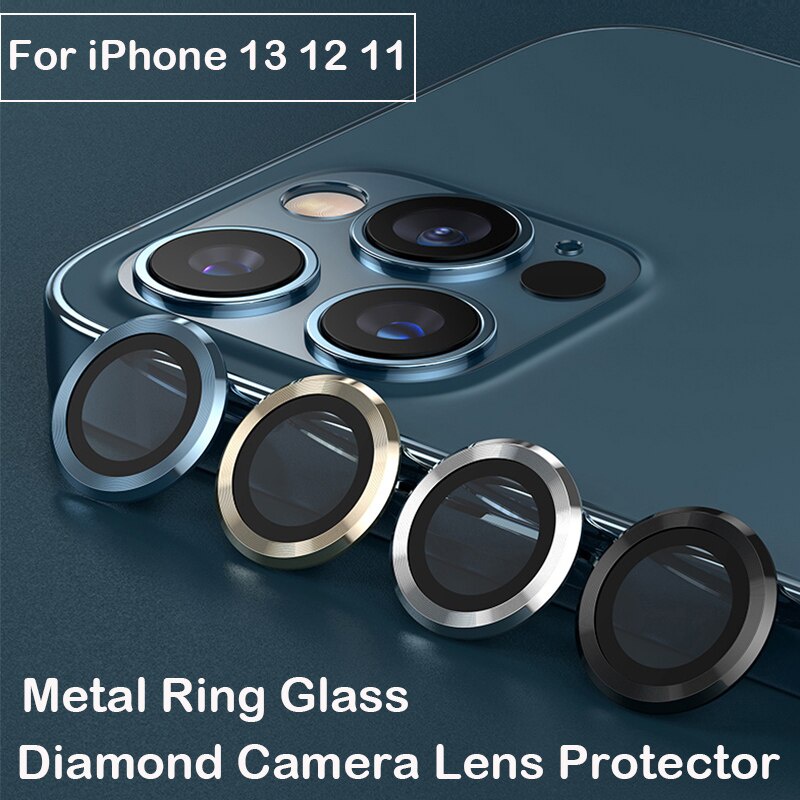 Tương Thích Cho iPhone 17 Pro Max Vòng Kim Loại Kính 16 Pro Max 17 Air Diamond Camera Bảo Vệ Ống Kính Bao 15 Pro MAX Nắp Bảo Vệ