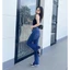 Quần Jeans Loe màu xanh Rách Xước Nhẹ Lưng Cao Tôn Dáng Shop YuRi