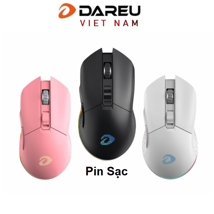 [Mã ELCL7 giảm 7% đơn 300K] Chuột không dây Gaming Dareu EM901 Black - Wireless (pin sạc trong)