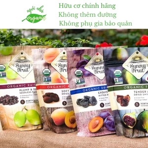 Nho/mơ/mận/sung/cherry khô hữu cơ Sunny Fruit - quả mềm, không bị khô