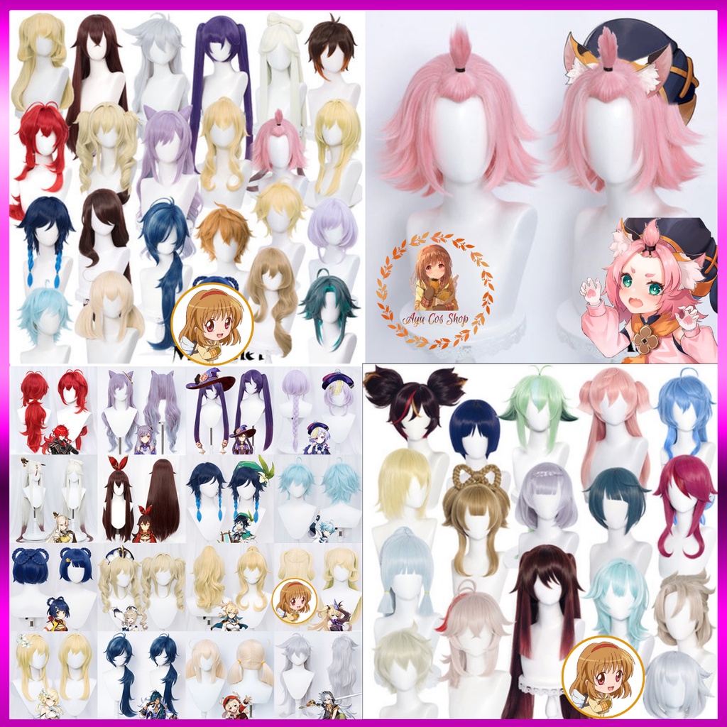 [Có sẵn - Order] wig/tóc giả Genshin Scaramouhe Raiden Venti Lumine ...