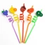 CORALTIDE 1 / 5 Ống Hút-Plastic Thiết Kế Khác Nhau Dự Tiệc Cung Cấp Nhiệt Độ Ống Hút Họa Tiết Hoạt Hình