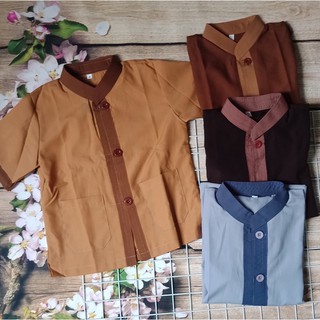 đồ lam đi chùa lãnh tụ phối , thời trang trẻ em, đồ bộ bé trai