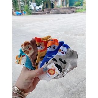 [Set 5 đôi ]Tất chống trượt cho bé - vớ chống trơn hình thú siêu xinh cho trẻ sơ sinh đến 2 tuổi