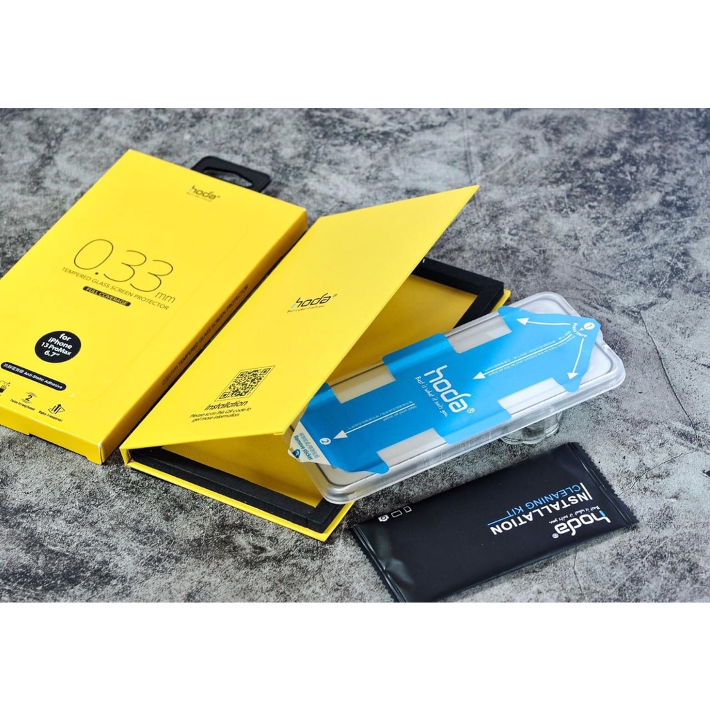 Siêu Kính cường lực full màn hình HODA 2.5D 0.33mm cho IPhone 17/16/15/14/13/12/pro/promax