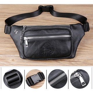 Túi đeo thắt lưng da thật 100% Travel Fanny Pack Dành cho nam và nữ túi đeo ngực chất liệu túi điện thoại: Ví da bò túi thắt lưng thể thao