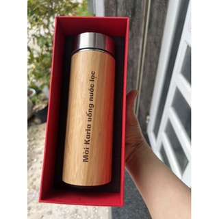 [RẺ VÔ ĐỊCH] Hộp quà tặng dùng đựng bình giữ nhiệt, bình tre size 10x26cm (chưa kèm bình) in theo yêu cầu