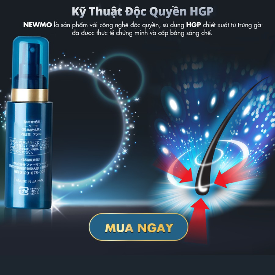 Ảnh Xịt Dưỡng Tóc Kích Thích Mọc Tóc Nhật Bản Newmo 75ml 4