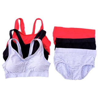 (Xả kho) Bộ đồ lót Áo bra lá Cotton có mút mỏng, thấm mô hôi