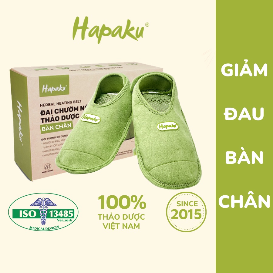 Giày chườm nóng Hapaku giảm đau bàn chân, giảm tê lạnh, giúp ngủ ngon Làm nóng bằng điện
