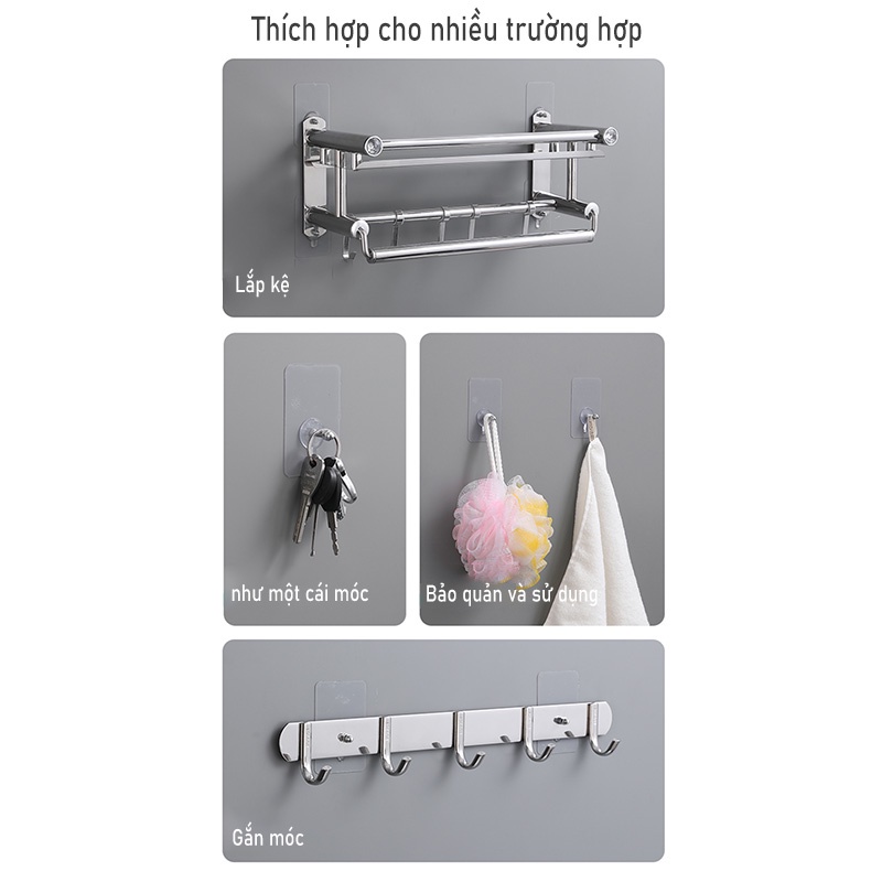 Ảnh Phụ kiện giữ giá treo đồ MEIDOO dán tường không để lại dấu vết tiện lợi 2