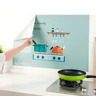 Giấy dán tường nhà bếp tráng nhôm bóc dán