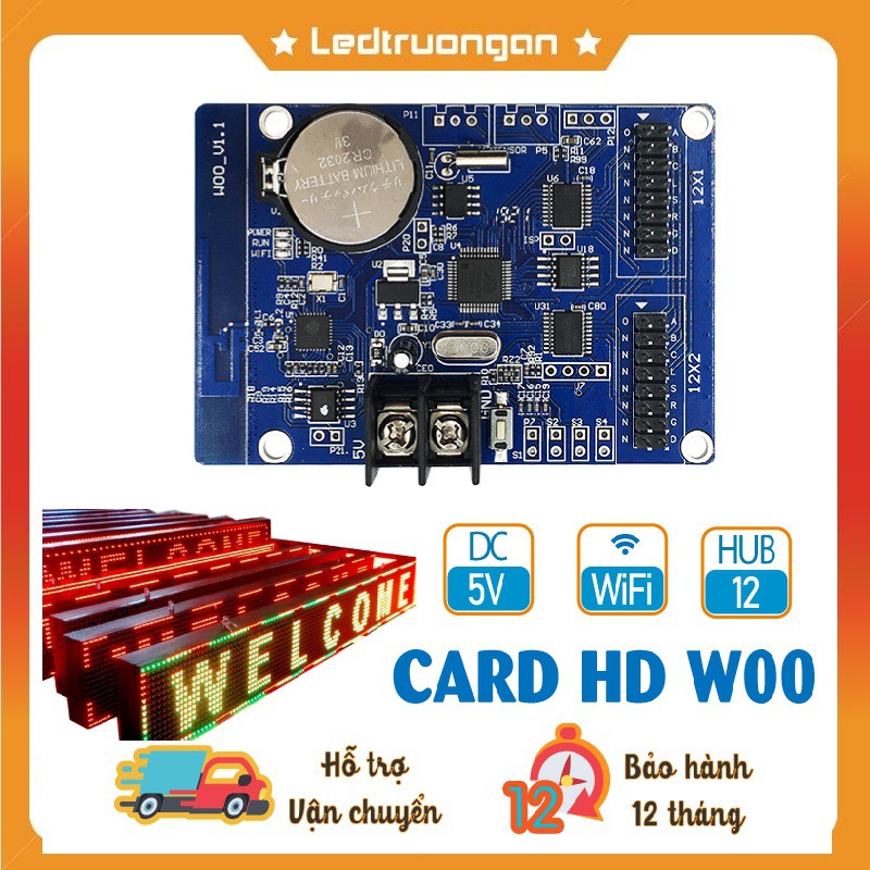 Mạch điều khiển HD W0 - card led ma trận 1 màu, 3 màu | Shopee Việt Nam