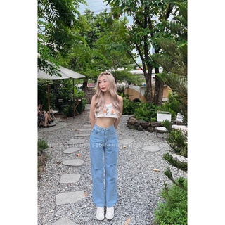 [HAN’S STORE ]QUẦN JEAN QUẢNG CHÂU ỐNG RỘNG CUT GỐI (ẢNH THẬT)