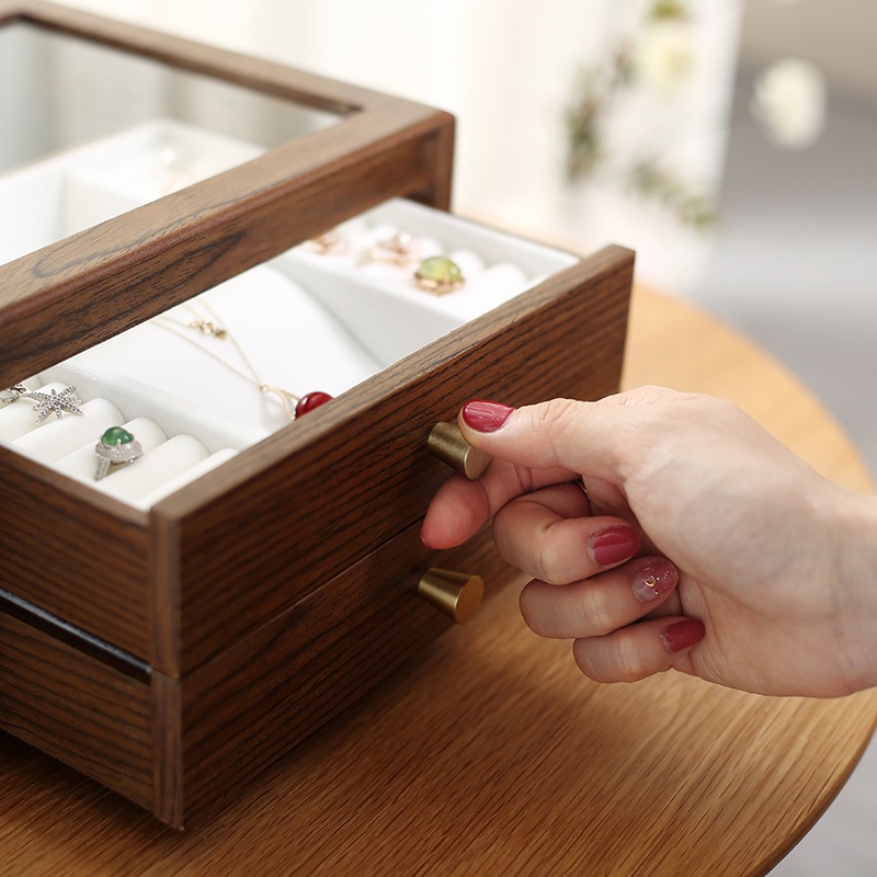 Hộp Gỗ Đựng Trang Sức Cỡ Lớn Có Ngăn Kéo Tiện Dụng