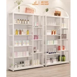 [Kho kệ cho shop] Kệ khung sắt mặt ván gỗ phủ melamin chống trầy  trưng đồ shop giày dép, mỹ phẩm, phụ kiện shop VNS-037 — ảnh 1