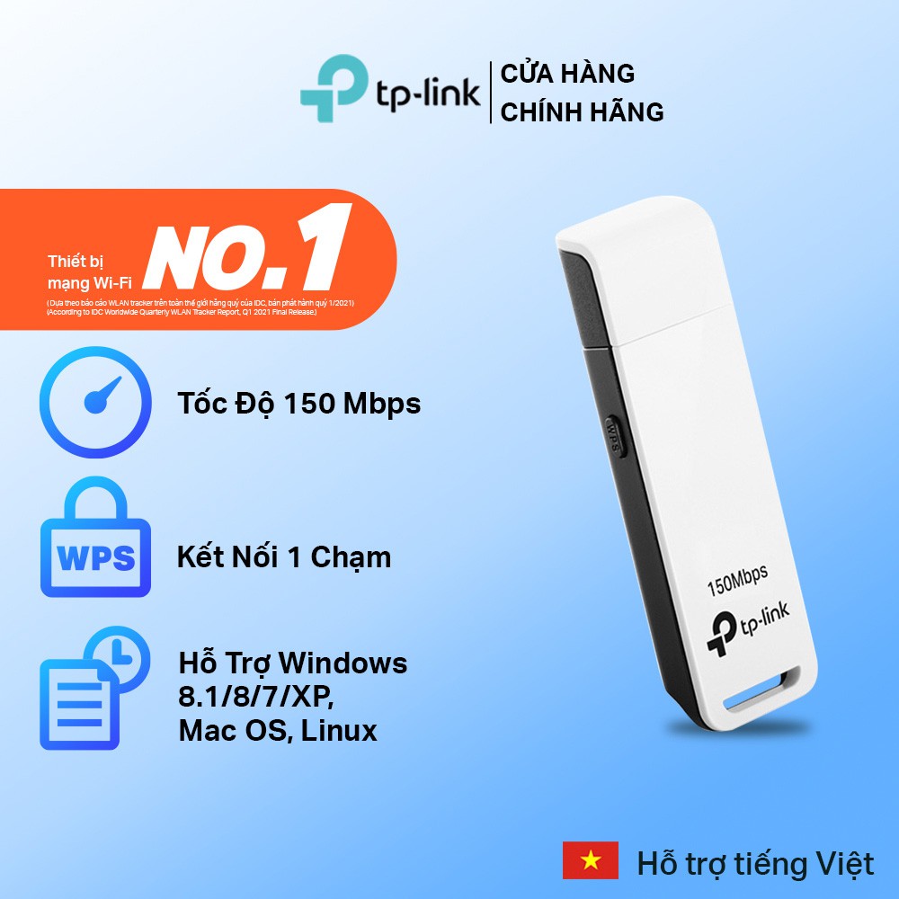 Bộ Chuyển Đổi USB Wifi TP-Link TL-WN727N Chuẩn N 150Mbps