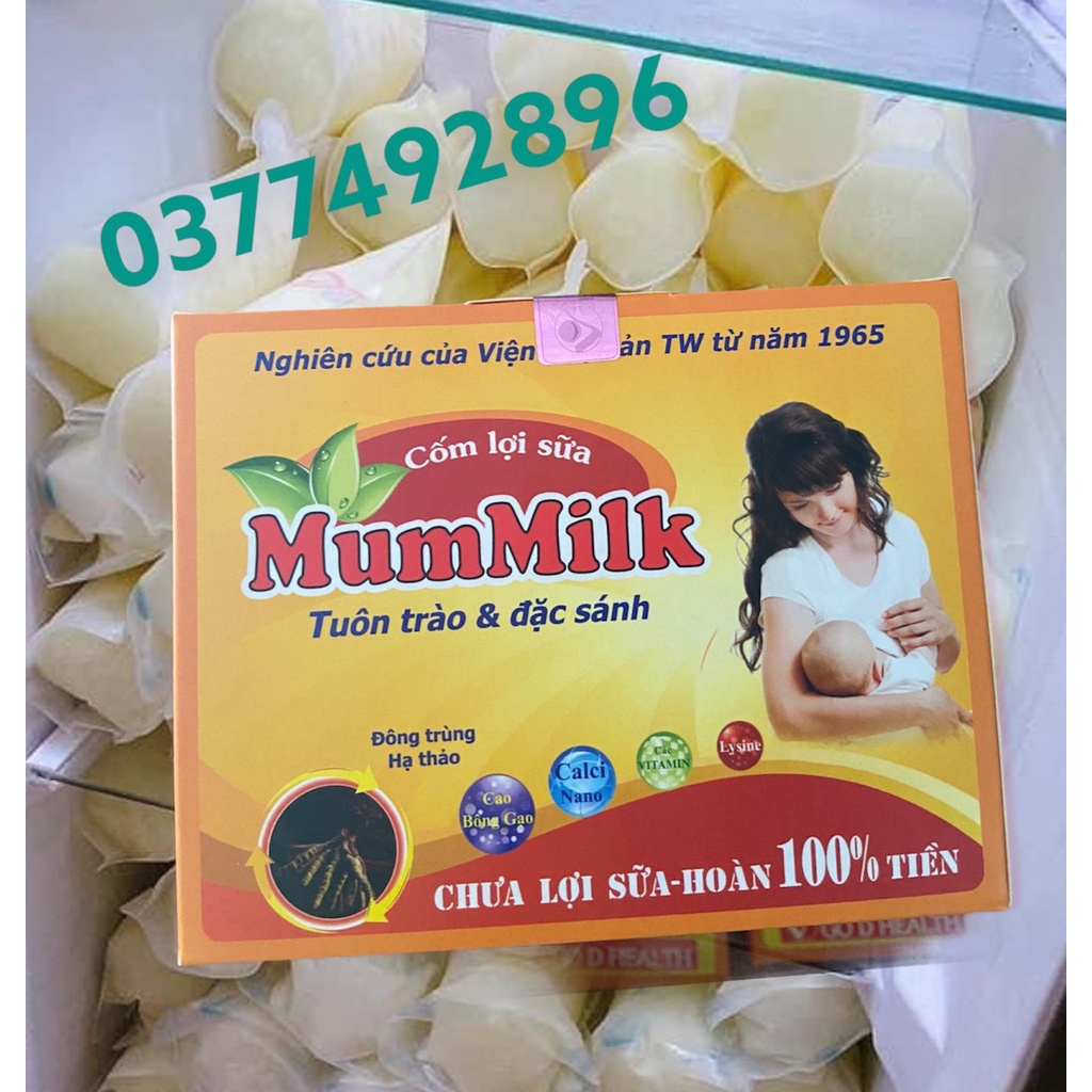 Cốm lợi sữa Mummilk chính hãng – cốm lợi sữa cho mẹ sau sinh của viện phụ sản Tw, kích sữa về nhanh, sữa mẹ đặc mát