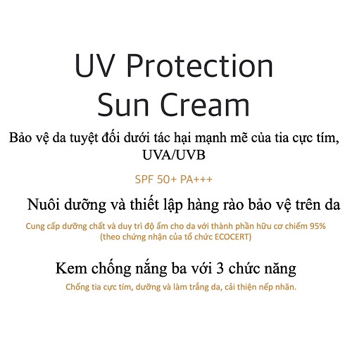Combo Kem chống nắng bảo vệ toàn diện NoTS UV Protection Sun Cream 70g SPF 50+/PA+++