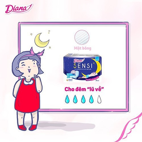 Ảnh Bộ 6 băng vệ sinh Diana Sensi Cool Fresh siêu mỏng cánh gói 20 miếng 2