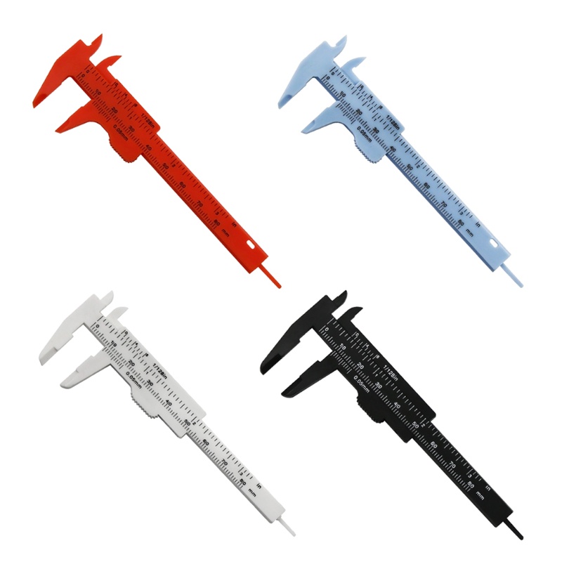 Pcf * Caliper nhựa Inch Hệ mét 3 Inch 80mm Mini Caliper Thước đôi Thước đo Công cụ đo tương thích cho w Stud văn phòng