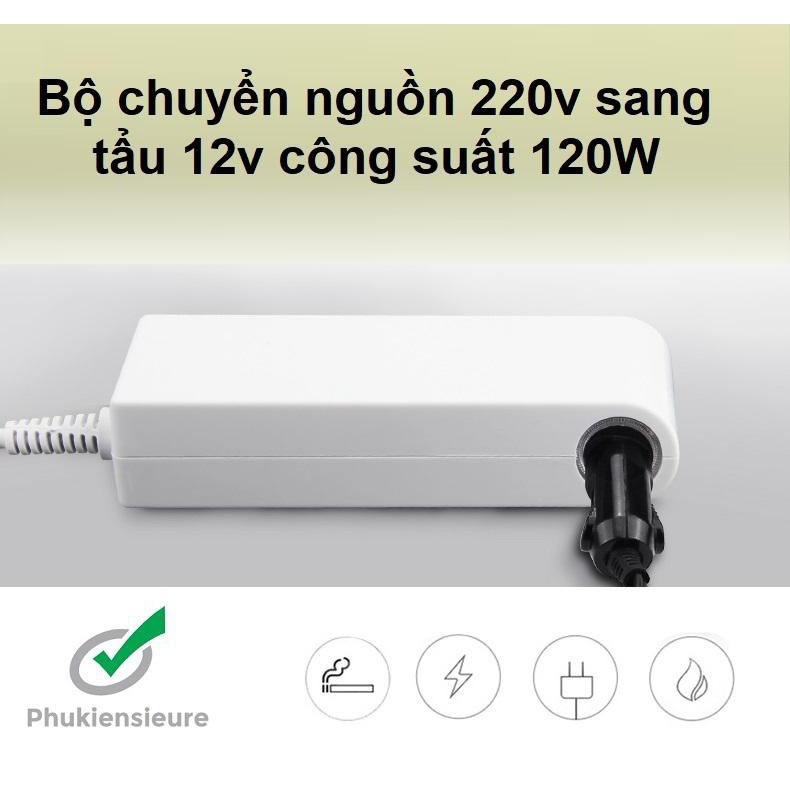Bộ Chuyển Đổi Nguồn Điện 220V sang tẩu ô tô 12v - 10A 120W | Shopee ...