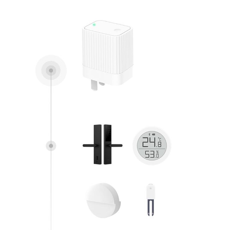 Qingping Bluetooth Gateway Hub Tương thích WIFI Dữ liệu xem từ xa Thiết bị phụ Liên kết thông minh Thiết bị gia đình hoạt động với ứng dụng nhà Mi