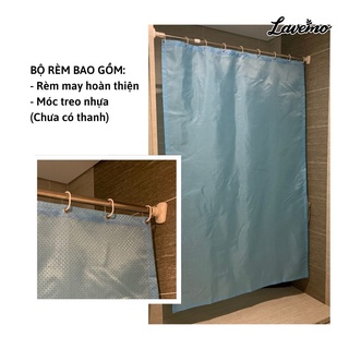 Rèm Phòng Tắm Màu Xanh Biển Ánh Kim Đẹp Chống Thấm Nước LA4437