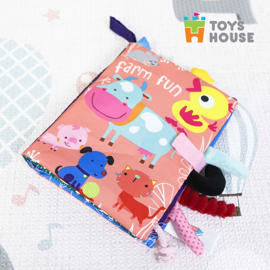 Mô tả Sách vải cho bé sơ sinh - Đồ chơi giáo dục sớm với nhiều chủ để đa dạng phát triển đa giác quan - TOYSHOUSE - 2