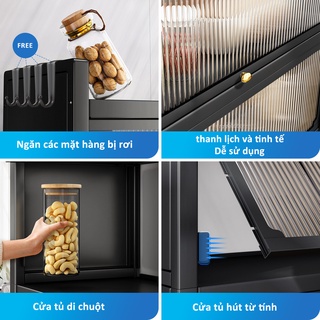 GSlife Kệ Để Đồ 70/80/100cm-Kệ Nhà Bếp Đa Năng Thông Minh Kệ Lò Vi Sóng Có Tủ Thép Carbon