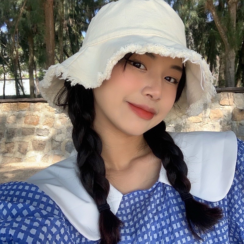 Nón jean Vành Viền Rách Cực CUTE | Shopee Việt Nam