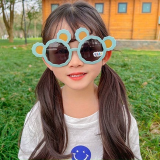 Kính râm thời trang nam nữ cho bé 7 kính mắt tai gấu tròn đen cute - Bự Store