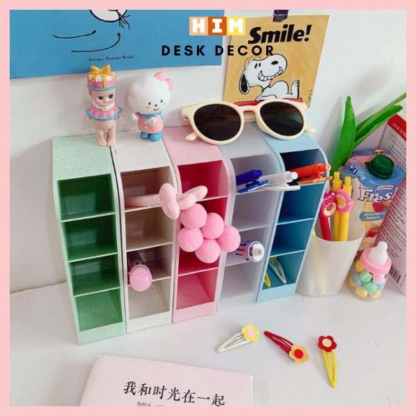 Hộp đựng bút bằng nhựa nhiều màu decor bàn học siêu đẹp | Shopee ...