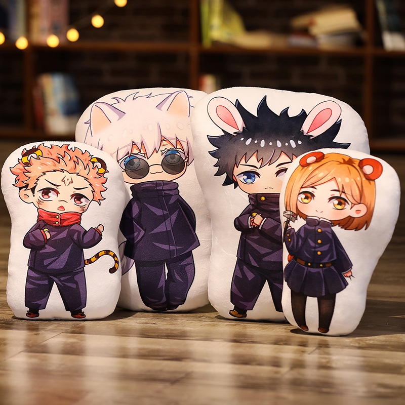 ST2 Jujutsu Kaisen Gối Sang Trọng Đồ Chơi Anime Hình Gojo Itadori Megumi Nobara Nhồi Bông Búp Bê Đệm Trang Trí Nhà Quà Tặng TS2