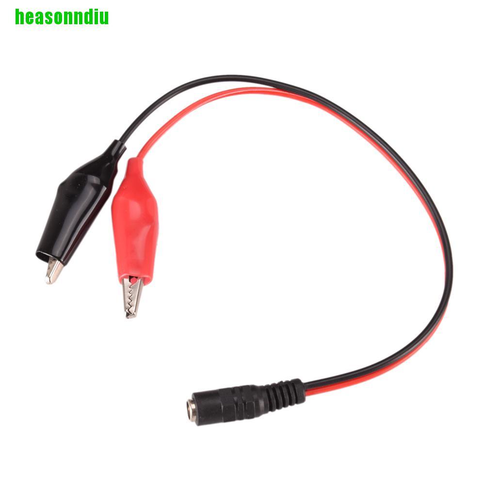 HEAS Bán Chạy 5.5mm x 2.1mm Nữ / Nam Jack Kết Nối Đến 2 Cá Sấu Kẹp Cáp Nguồn A