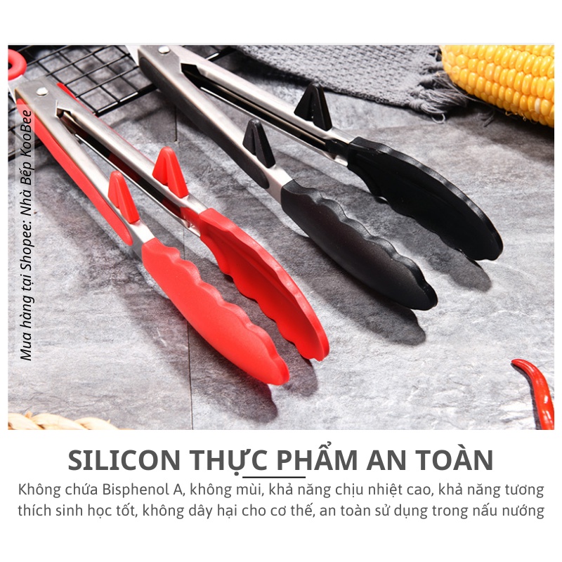 Kẹp Gắp Thức Ăn Silicon Chịu Nhiệt KooBee – An Toàn, Tiện Dụng, Không Trầy Nồi Chảo – NB64