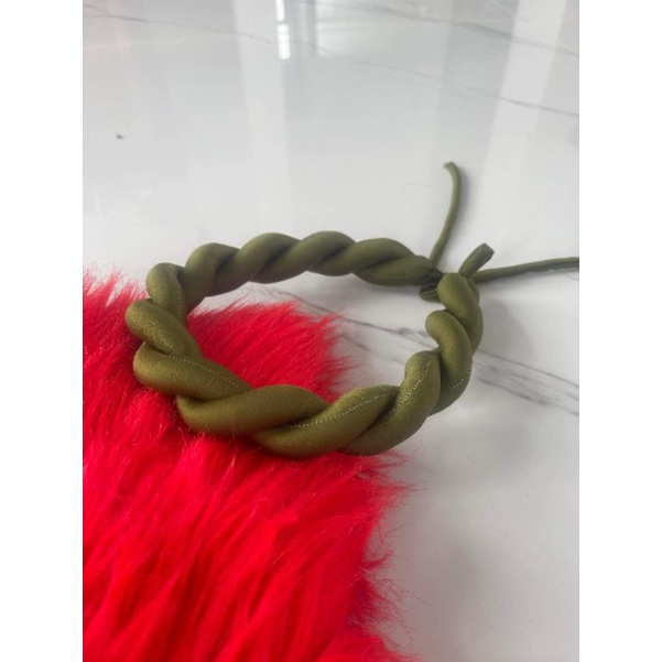 Mấn ( vấn ) tết đôi trơn vải lụa ngọc.trai, mấn trơn, mấn trẻ em