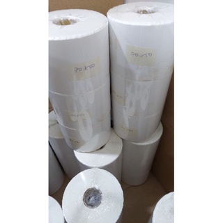 10 cuộn giấy nhiệt in mã vận đơn khổ 70x50mmx50m 943 con tem