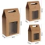GETVOW 6 Chiếc Túi Đựng Kẹo Trẻ Em Quà Tặng Giấy Kraft Ủng Hộ Đám Cưới Cửa Sổ PVC