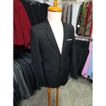 Áo khoác blazer nam 2 nút màu đen mềm mịn (miếng vải trắng có thể tháo ra hoặc nhét xuống) tặng cà vạt hộp đựng — ảnh 3