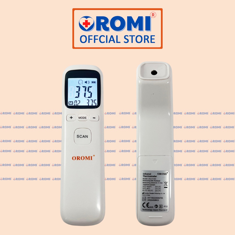 Nhiệt kế điện tử hồng ngoại OROMI CK-T1502 - Bảo hành chính hãng