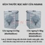Bọc Máy Giặt Cửa Ngang Cửa Trên Loại Dày Chống Bụi Chống Nước, Áo Trùm Máy Giặt 7, 8, 9, 10kg Che Phủ Kín Thân Máy 9659