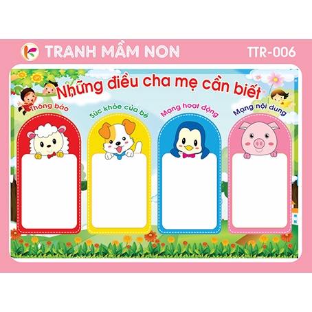 TRANH MẦM NON - PHỤ HUYNH CÙNG QUAN TÂM - GÓC TUYỀN TRUYỀN 006 ...