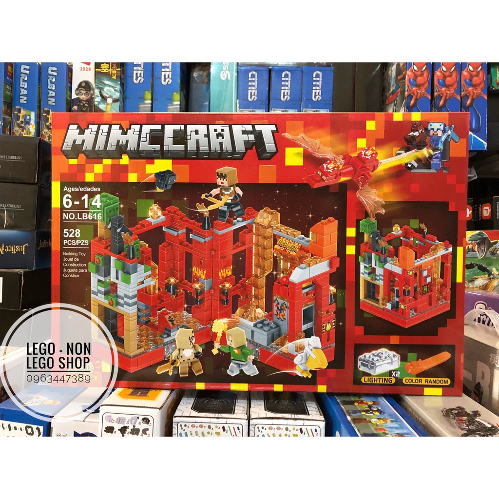 Minecraft - LB 616 ( Lắp Ghép Hộp Vùng Đất Dung Nham Có Cục Đèn 528 ...