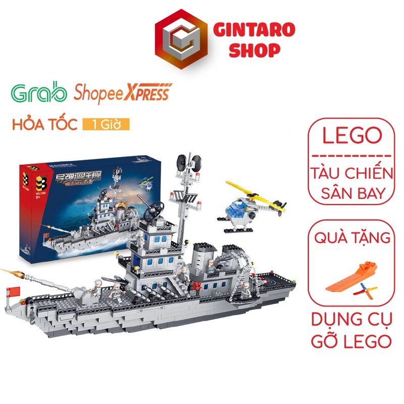 Bộ Xếp Hình Lego Tàu Chiến 1125 Chi Tiết , Mô Hình Lego Lắp Ráp Dành Cho Bé Giúp Phát Triển Tư Duy Từ Nhỏ GINTARO SHOP — ảnh 1