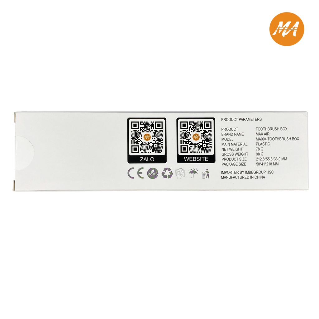 Ảnh Combo ưu đãi 02 hộp đựng bài chải điện MaxAir MA004 đi du lịch, chống bụi, chống bẩn, chất liệu cao cấp 3